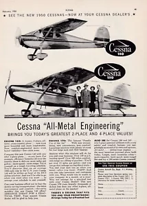 1950 Cessna 170 140 Aircraft Ad 12/14/2024be - Picture 1 of 1