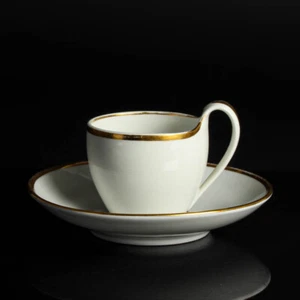 Org. Empire alrededor de 1800 Fürstenberg taza y platillo (otra marca) porcelana 2 - Imagen 1 de 6