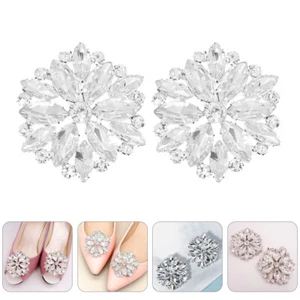 2 Pcs Rhinestone Shoe Buckle Shoe Clip Creative Flower Shape Shoe Clip - Bild 1 von 12