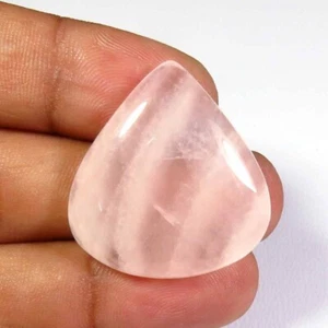 Pink Rose Quartz Heart Cabs Loose 29x27mm Natural rose Quartz Gemstone RS-186 - Picture 1 of 11