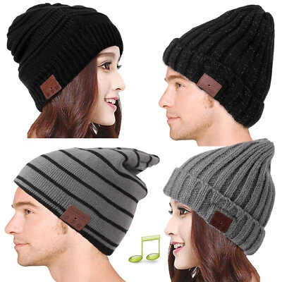 Bluetooth Beanie Music Hat Headphone Warm Hat with Stereo Speaker Microphone - Image 1 of 4