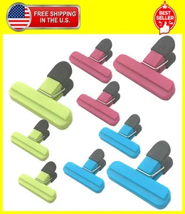 9Pack Large Chip Bag Clips - Assorted Sizes Food Bag Clips - Picture 1 of 7