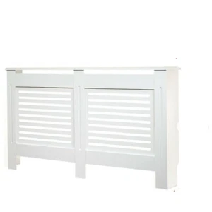 White Radiator Cover Cabinet Small Large Modern MDF Slat Wood Grill Furniture - Picture 1 of 91