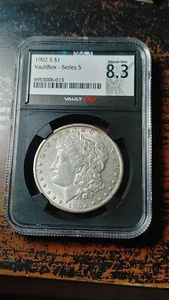 1902 S Morgan Silver Dollar $1 Vault Box Series 5 Black Core NGC AU53 8.3   4210 - Picture 1 of 4