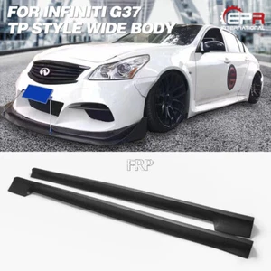 For Infiniti G37 4DOOR Side Skirt Extension Addon Widebody Kit FRP Unpainted - Picture 1 of 12