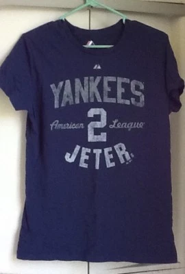 Camiseta deportiva DEKER JETER #2 ~ New York Yankees ~ Manga corta ~ Para mujer XL SH3 Foto 1 de 4