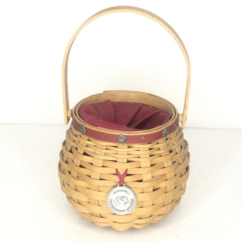 Longaberger 2004 Pasadena Tournament of Roses Sweetheart Basket Liner Rare Decor Cover
