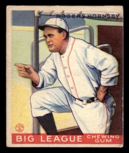 1933 Goudey Baseball #188 Rogers Hornsby GD-VG - Picture 1 of 2