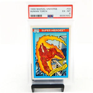 1990 Impel Marvel Universe Super Heroes TORCIA UMANA #33 PSA 6 - Foto 1 di 2