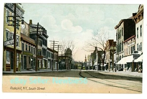 Peekskill Nueva York - South Street desde el edificio del teléfono - Postal - Imagen 1 de 2