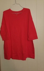 Camisa roja manga corta WOman Within tallas grandes - Imagen 1 de 2