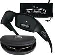 Fishoholic Polorized UV400 Sunglasses Black Frames Black Lenses with Hard Case
