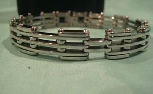 Chisel Polished Stainless Steel Link Chain Bracelet SRB215 Brand NEW  - Picture 1 of 4