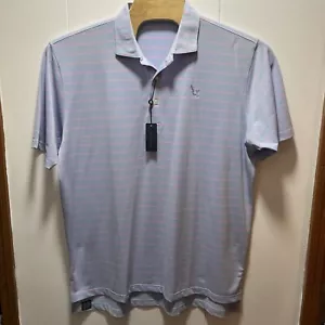Polo Turtson Bowen Stripe Oxford Performance cielo/orchidea taglia 2XL XXL NUOVA - Foto 1 di 7