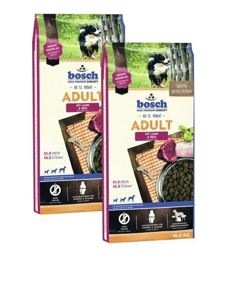 2x15kg Bosch  Adult Lamm & Reis Hundefutter **** TOP PREIS *** - Bild 1 von 1