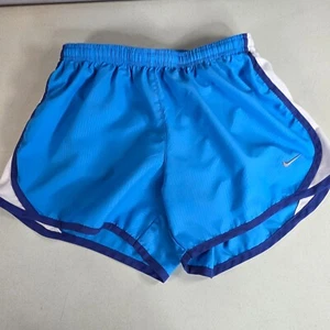 Nike Girls Running Athletic Shorts Size L Active Dri Fit Temp Blue - Picture 1 of 6