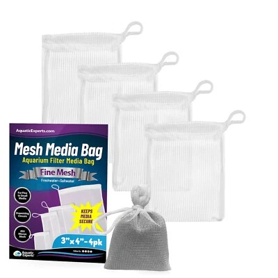 Aquatic Experts Fine Aquarium Mesh Media Filter Drawstring Bag, 450 Micron Mesh - Image 1 of 4