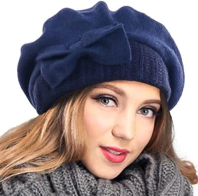 Women's 100% Wool Bucket Hat Felt Cloche Beret Dress Winter Beanie Hats - Image 1 of 3