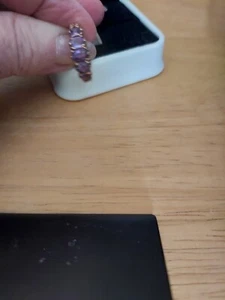 Antiker Ring 9 kt Gelbgold 5 Amethyst Gelbgold Band Gr. 5,5 JS643MOS 3,3gr - Bild 1 von 15