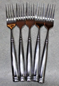 set of 5 Towle Stainless Steel STEPHANIE Dinner Forks - Picture 1 of 4
