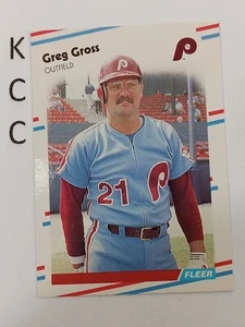 1988 Fleer MLB #302 Greg Gross Philadelphia Phillies - Picture 1 of 2