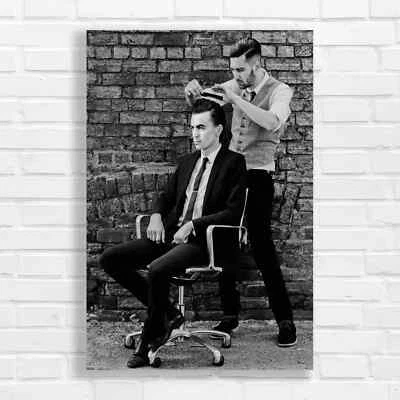 Dapper Gentlemen Portrait Original Canvas Print Large Picture Wall Art - Image 1 of 4