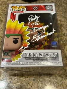 RICKY THE DRAGON BARCO DE VAPOR LUCHA LIBRE WWE HOF 2009 FIRMADO FUNKO POP RARO CERTIFICADO DE AUTENTICIDAD BAJO - Imagen 1 de 9