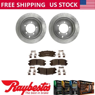 Rotores de freno traseros + pastillas de freno de cerámica y herrajes para Dodge Avenger 1995-2000 Foto 1 de 4