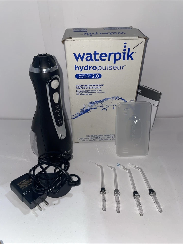 Waterpik Water Flosser Inalámbrico Avanzado 2.0 Negro WP-582CD Dientes Frenos ¡Leer!! Foto 1 de 1