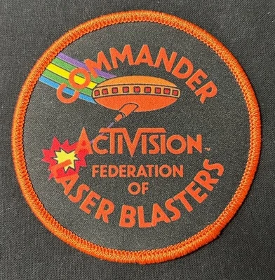 ACTIVISION FEDERATION OF LASER BLASTERS COMMANDER HIGH SCORE AWARD PATCH NEW - Image 1 of 2