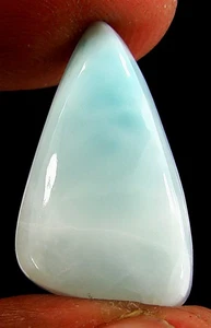 14.05 Ct Natural Blue Larimar Loose Gemstone Cabochon Wire Wrap Stone  - 26652 - Picture 1 of 2