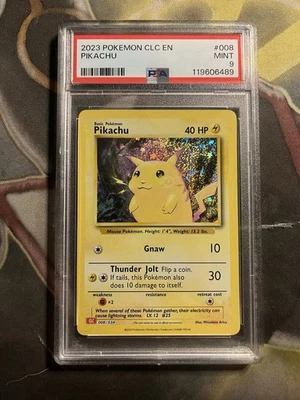 Pikachu 008/034 Trading Card Game Classic Holo PSA 9 - Image 1 of 2