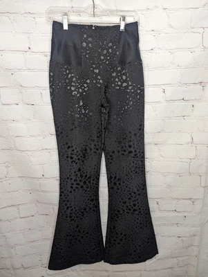 Guess Women's Jet Black Leopard Bell Pant Size 2 - Image 1 of 4