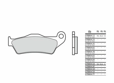Plaquettes de frein BREMBO Off-Road métal fritté - 07BB04SD - Photo 1/2
