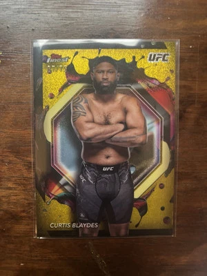 2024 Topps Finest UFC Curtis Blaydes Rare /75 Gold Glitter #266 SP - Image 1 of 2