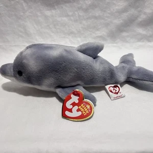 Ty Beanie Baby STARBOARD the Dolphin 8" NWT Ty Plush Stuffed Animal Toy - Picture 1 of 4