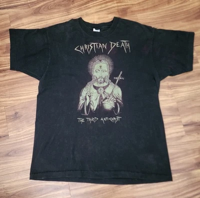 Christian Death Metal Band Vintage Tee The Third Antichrist 1989 Single Stitch - Image 1 of 4