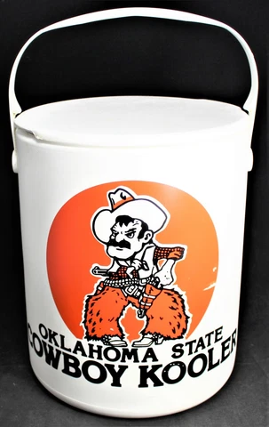 Oklahoma State Cowboy Cooler - The Scotch Kooler - OSU - Beer Tailgate - Vintage Cover