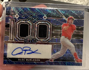 2022 Leaf Metal Draft Alec Burleson Top 100 /7 auto autograph card Cardinals