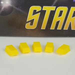 5 HASBRO 2016 Star Trek Risk Board Game Replacement Pieces, Yellow Shuttles - Picture 1 of 4