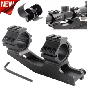 1 inch Cantilever Scope Mount 30mm Picatinny Rail Universal One Piece Dual Rings - Picture 1 of 12