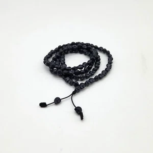 Black Color Kali Resin 6mm Beads Buddhist Skull Mala - Picture 1 of 5
