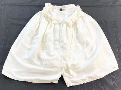women's Volcom skirt size small (4-6) white buttons tie lining linen - Image 1 of 4
