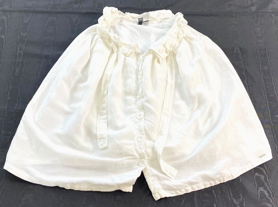 women's Volcom skirt size small (4-6) white buttons tie lining linen - Image 1 of 4