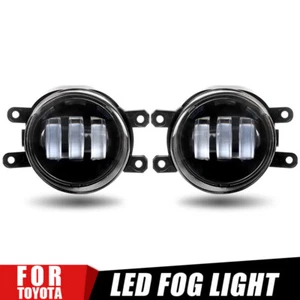 Pair LED Fog Lights Bumper Driving Lamps For Toyota Tacoma 2012-15 Venza 2009-15 - Picture 1 of 12