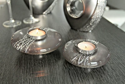 2 x Teelichthalter Glas "Mattori" Dream Kerzenhalter GILDE Dreamlight Teelicht - Bild 1 von 2