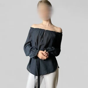 Isabel Marant Damen Marine Seide Bluse Top mit Gürtel - Größe 2/4US/10UK - Bild 1 von 17