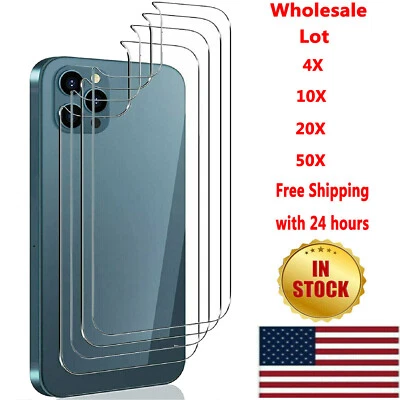 Wholesale Tempered Glass Back Screen Protector For iPhone 17 16 15 14 13 Pro Max - Image 1 of 4