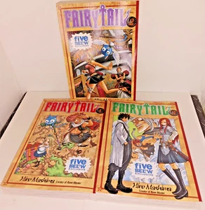 Fairy Tail Vol. 1 2 & 3 Taschenbuch Hiro Mashima Manga Five Below Exclusive Anime - Bild 1 von 8