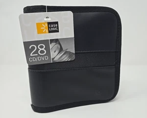 Case Logic CD DVD Blu Ray Wallet, 28-Disc New Black - Picture 1 of 3